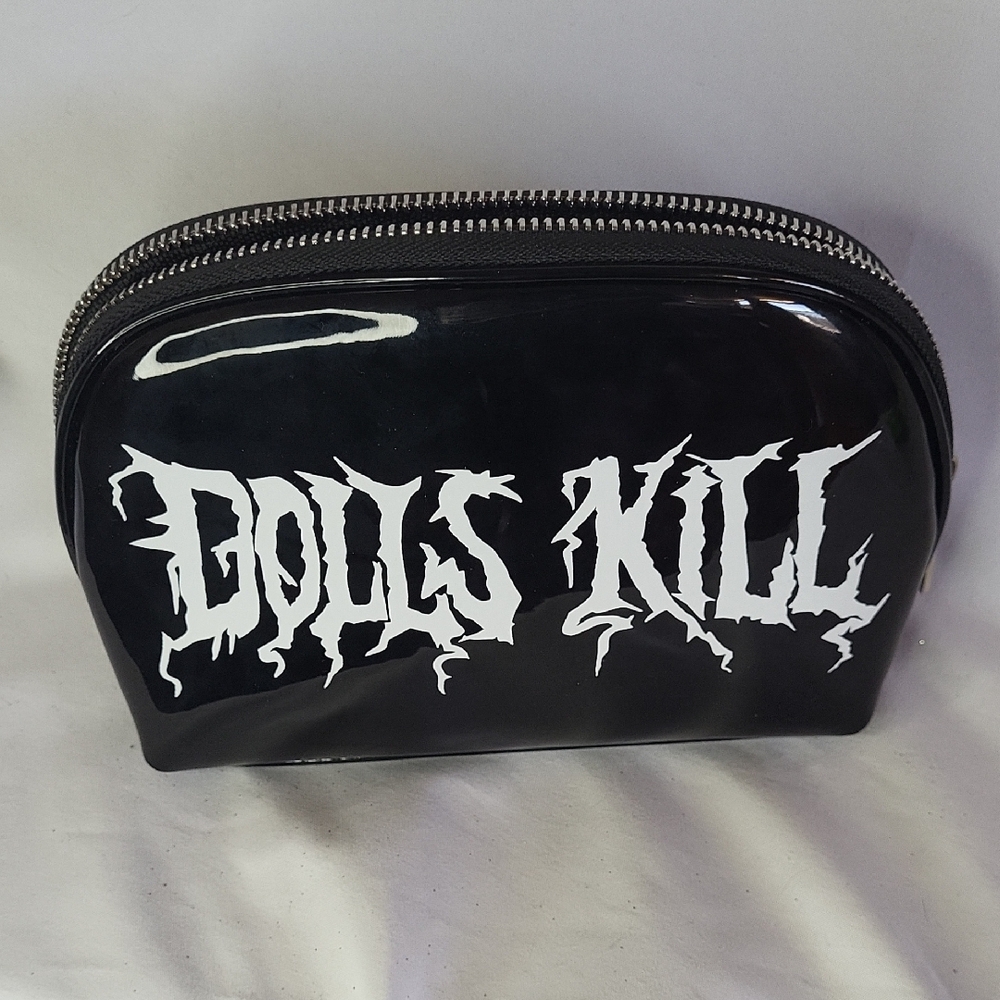 Dolls Kill Black Cosmetic Bag 5 x 8" NEW